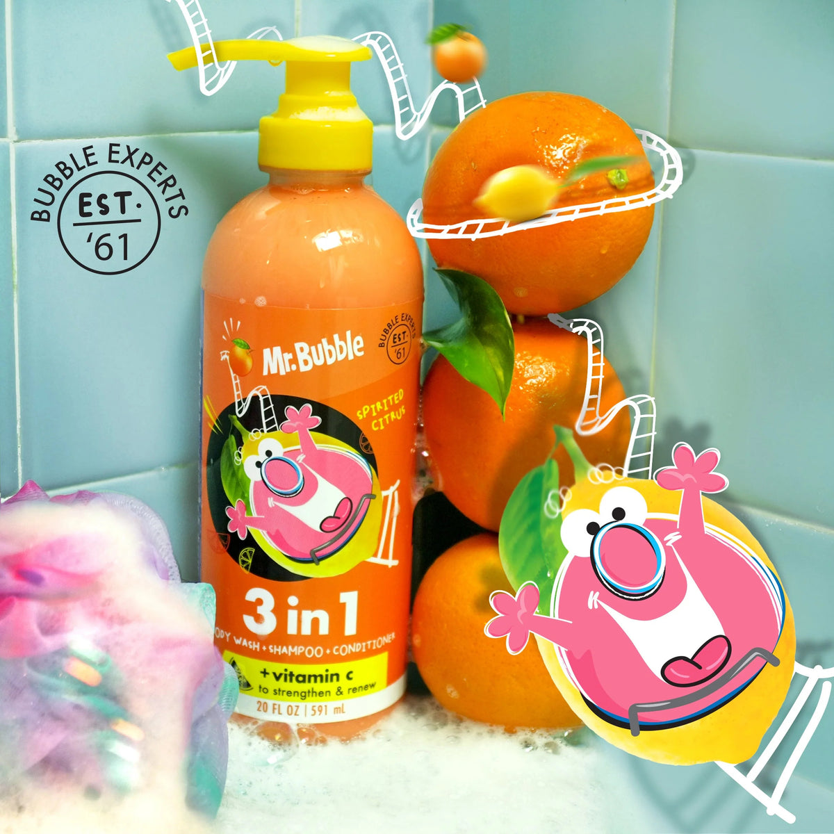 3in1 Body Wash, Shampoo & Conditioner, 20 fl oz F71044