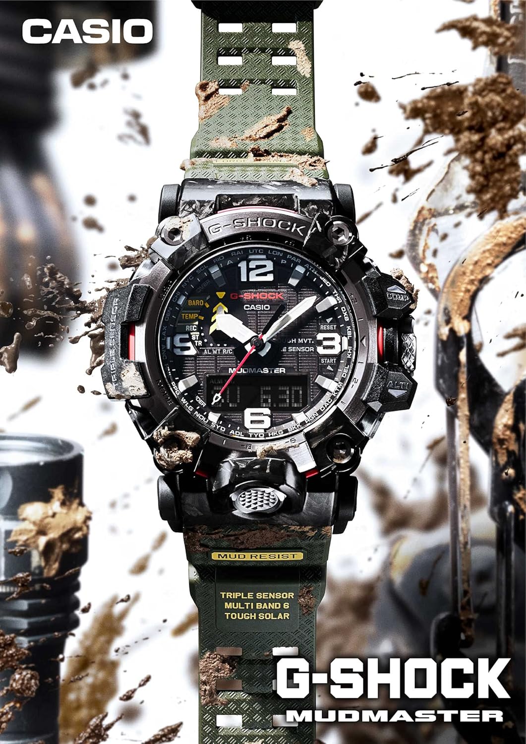 G-Shock Carbon MUDMASTER Radio Solar Triple Sensor Watch T398
