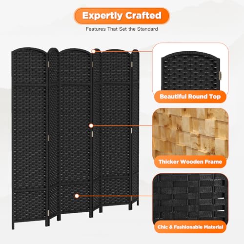 Brown 4 Panel Room Divider S6609