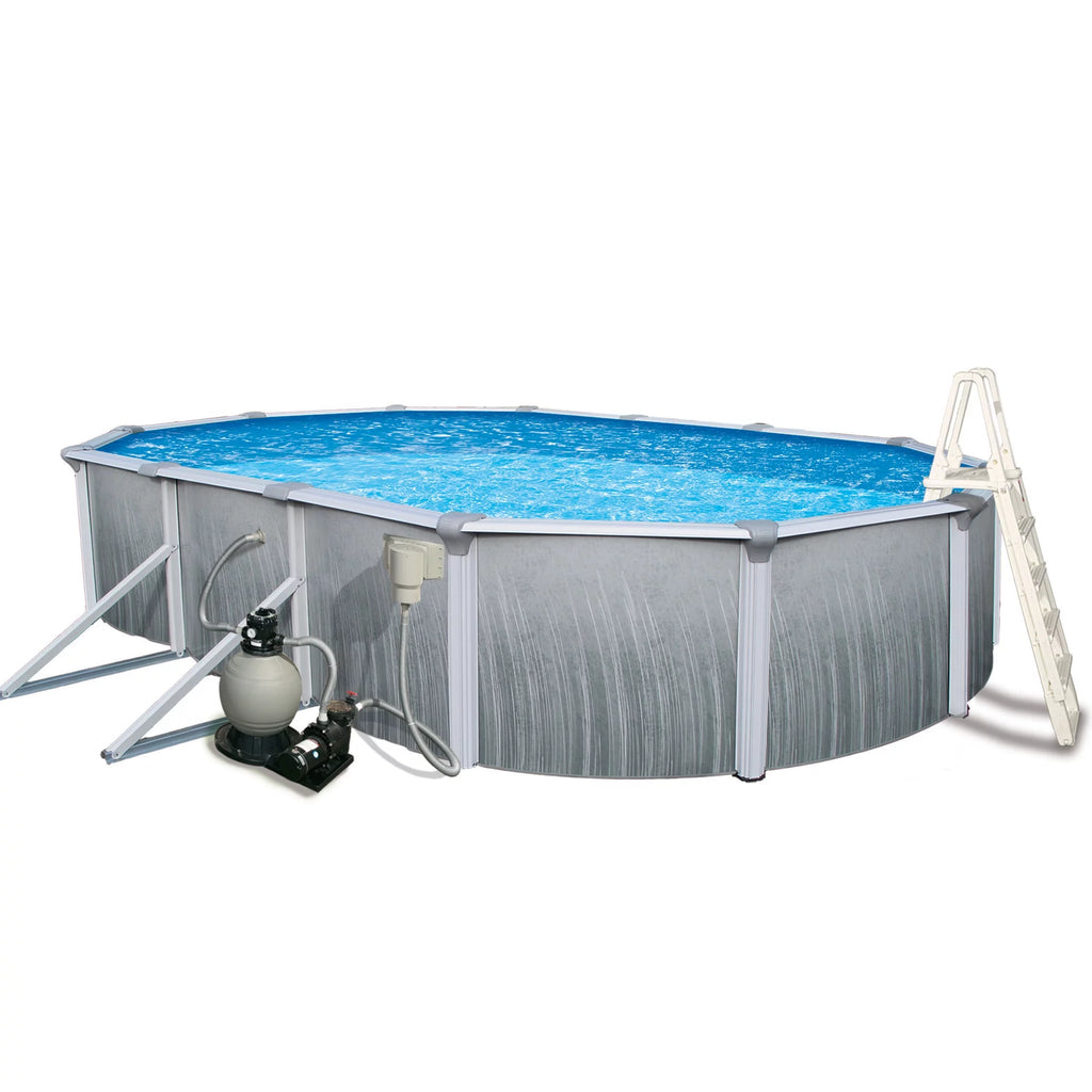 12-ft x 24-ft Oval 52-in Deep Metal Wall Swimming Pool R989216