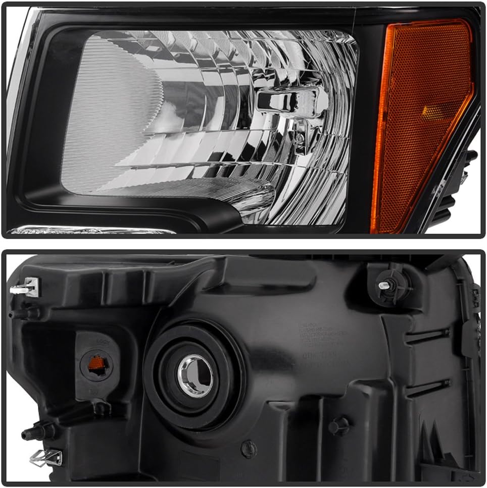 Black Replacement Headlights Driver + Passenger Side B167