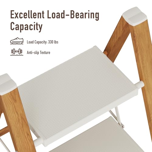 Lightweight Aluminum Folding Step Stool with Anti-Slip Pedals, 330 lbs Capacity C803688