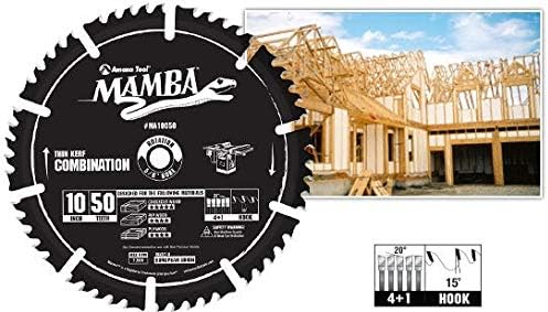 10 Inch 50T Carbide Tipped Circular Saw Blade Pack of 2 V433