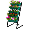 Vertical Garden Herb Raised Bed 4.5FT Freestanding Elevated Planters with 5 Container Boxes (Black) H4484