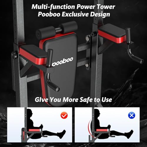 Power Tower Dip Station Pull Up Bar with Supine Board O561