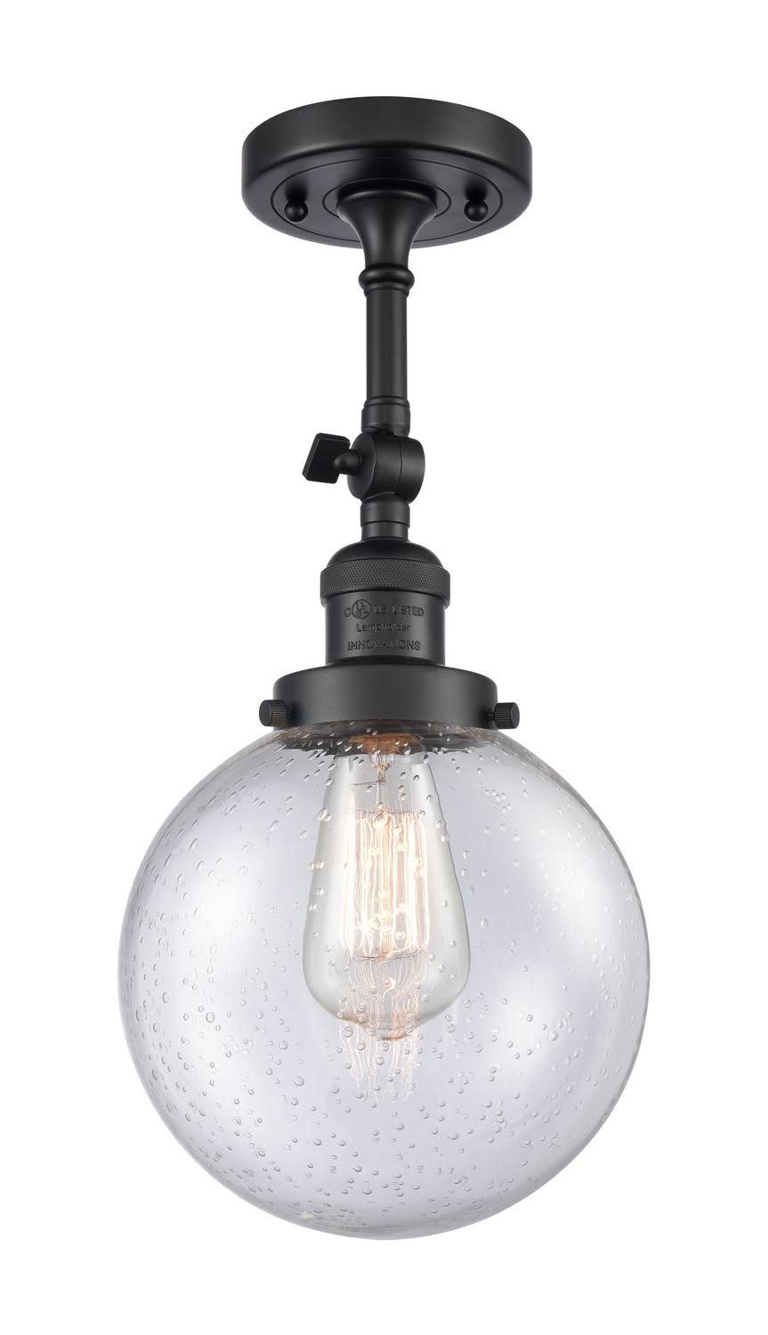 Matte Black LED Semi-Flush Mount Light K587