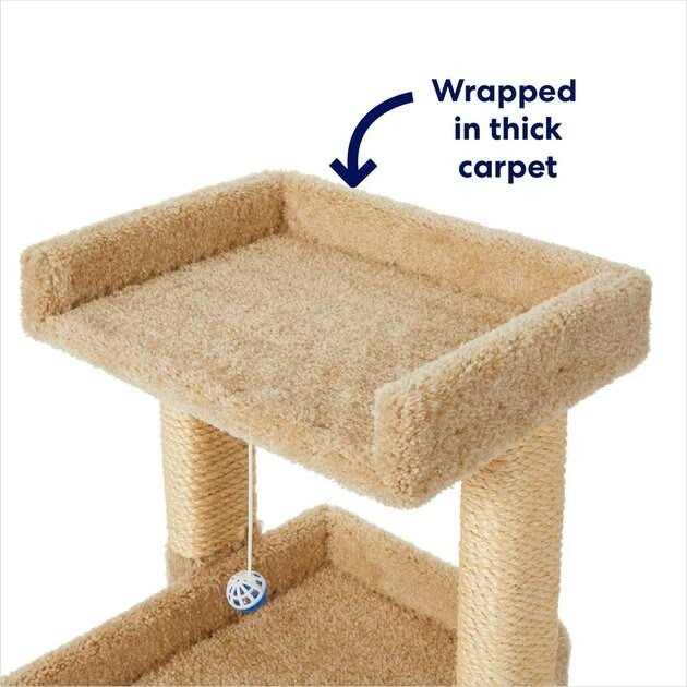 32-in Wooden Cat Tree with Toy V2283