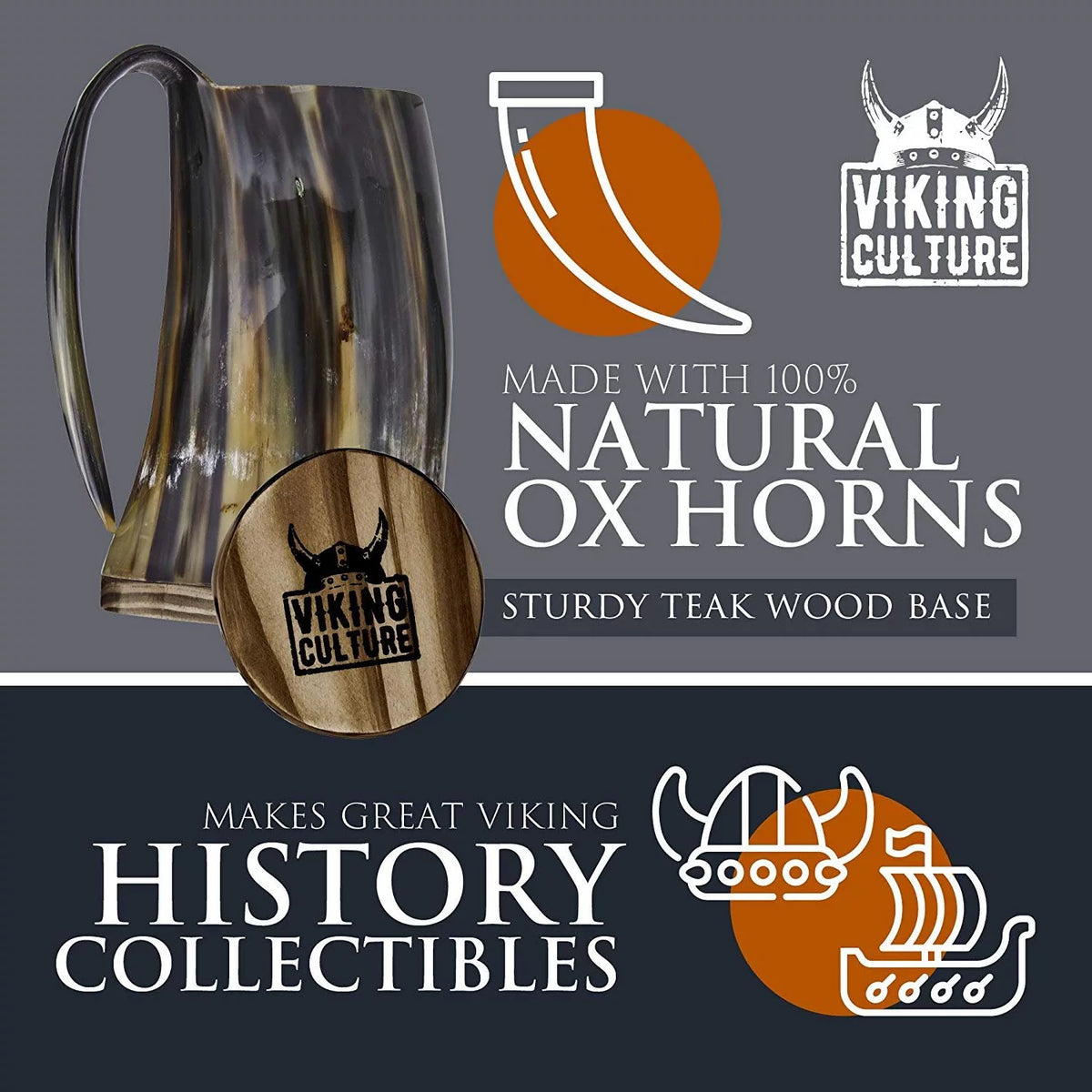 Ox Horn Mug, Shot Glass, and Bottle Opener 3 Piece Set 16-oz D437285