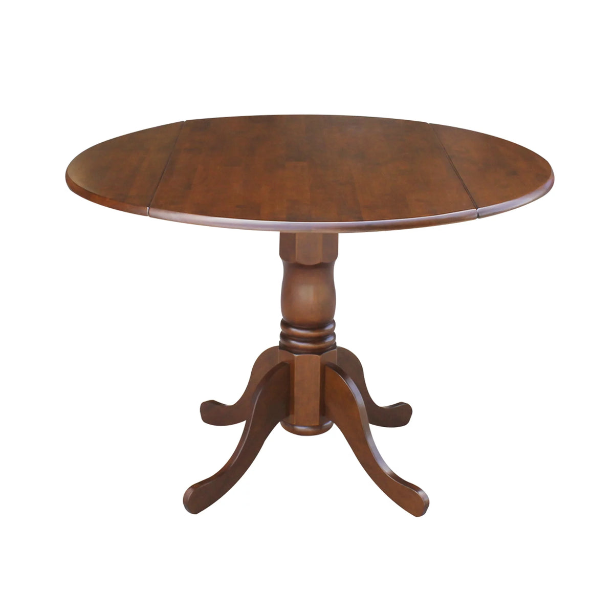 42 in Solid Wood Dining Table with 4 Splat Back Chairs E37069