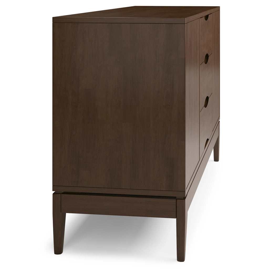 Walnut Brown 60 inch Solid Hardwood Sideboard Buffet V351