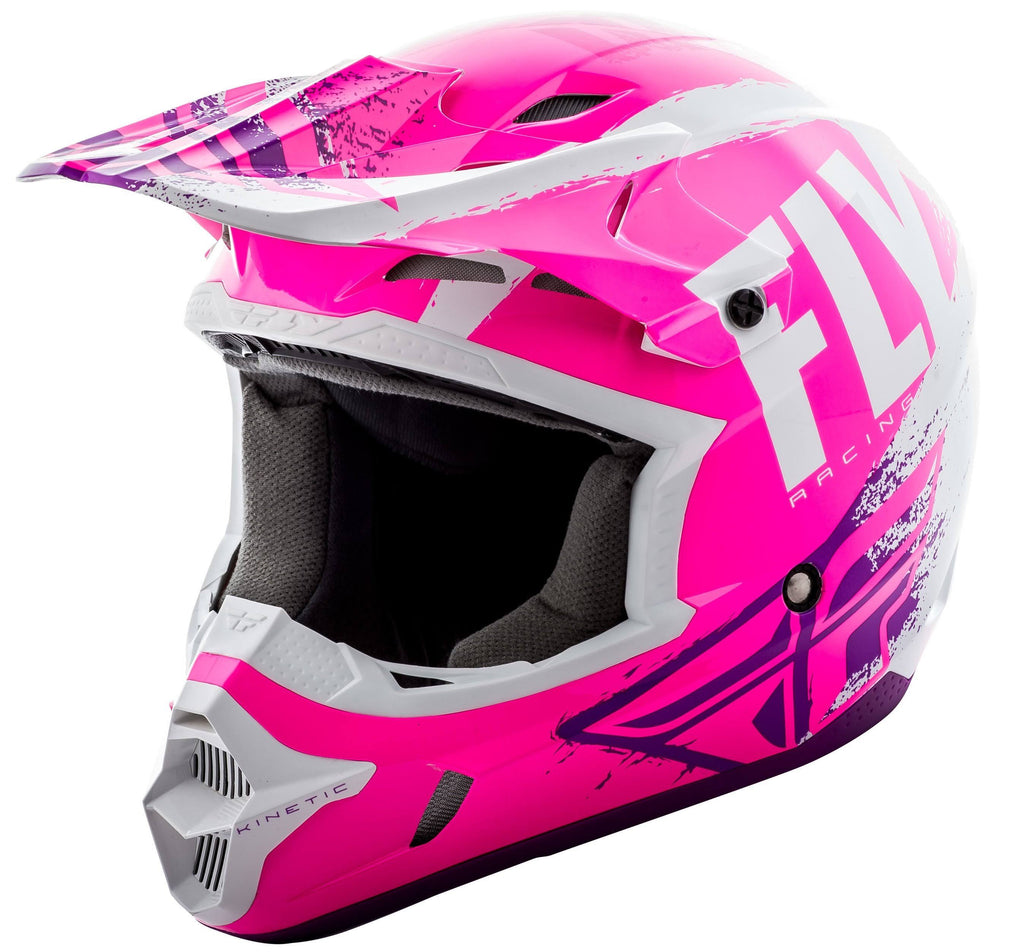 Neon Pink/White/Purple Helmet J836