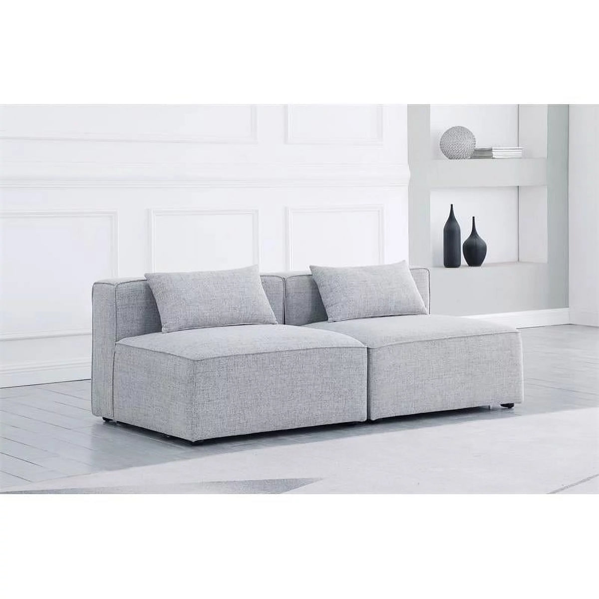 Grey Linen Modular Sofa C836