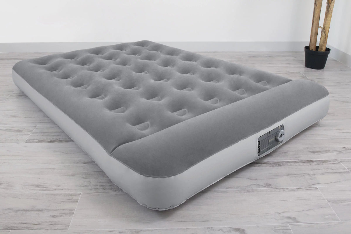 12" Gray Air Mattress with Built-in Pump G109