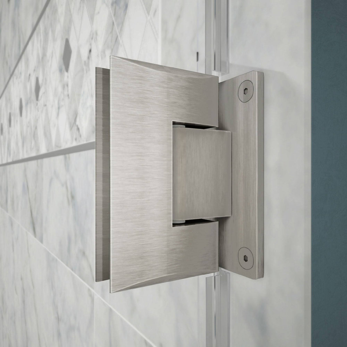Frameless Hinged Shower Door, Clear Glass, Oil Rubbed Bronze V895722