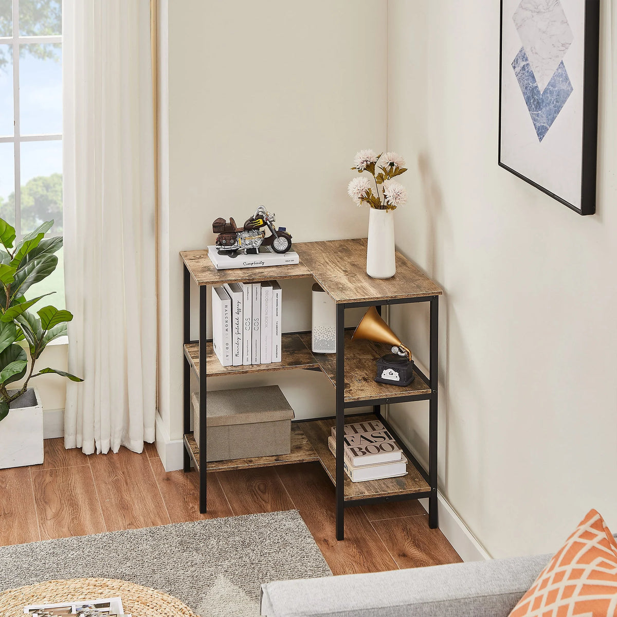 3 Tier L-Shaped Corner Shelf D702682