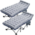 2PK Foldable Double Layer 1200D 500lb Loading Camping Cot with Carrying Bag O156