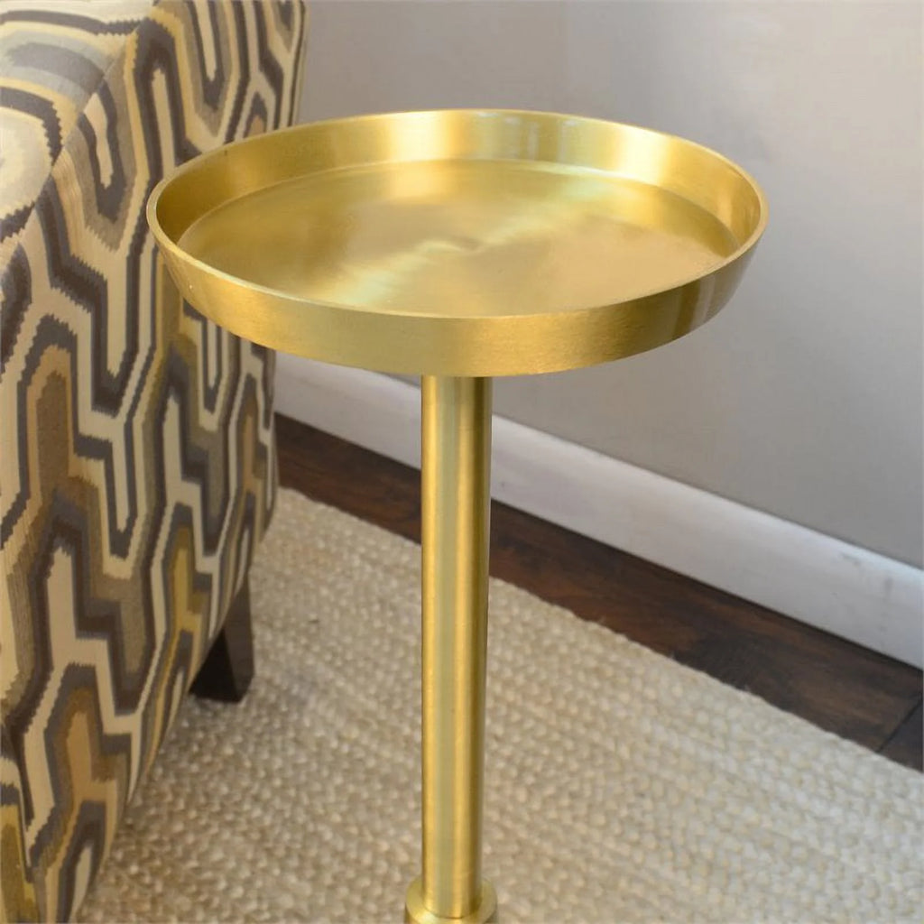Small Marble and Metal Drink Table B808412