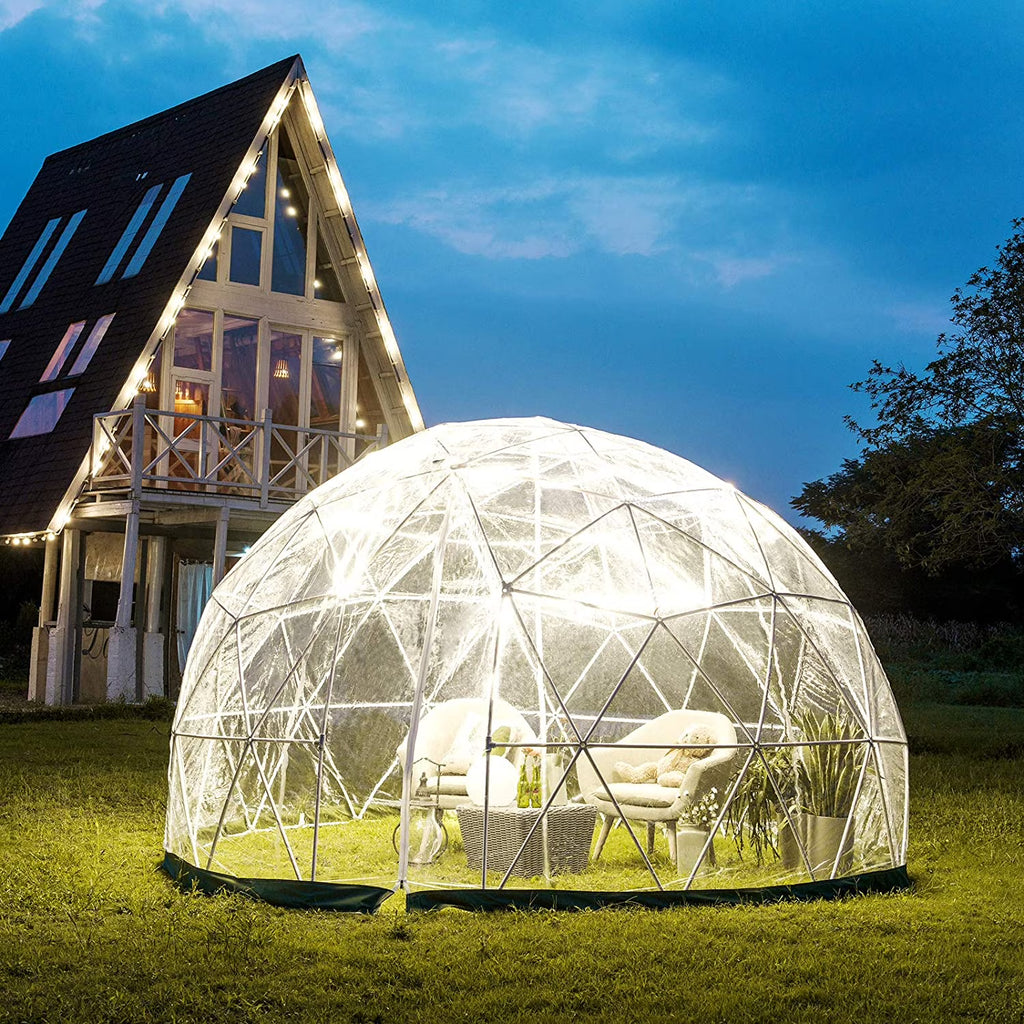 9.5ft PVC Geodesic Dome Bubble Tent with Door and Windows G814598