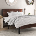 Queen Size Platform Bed Frame with Wood Headboard C4761