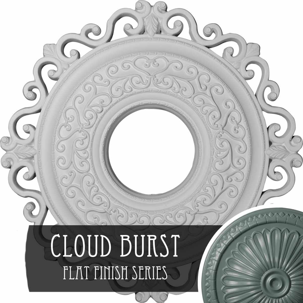 22x22OD x 6 1/4x22ID x 1 3/4x22P Hand-Painted Ceiling Medallion F390500