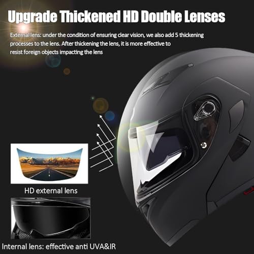Full Face Flip up Bluetooth Motorcycle Helmet with Dual Speaker V382