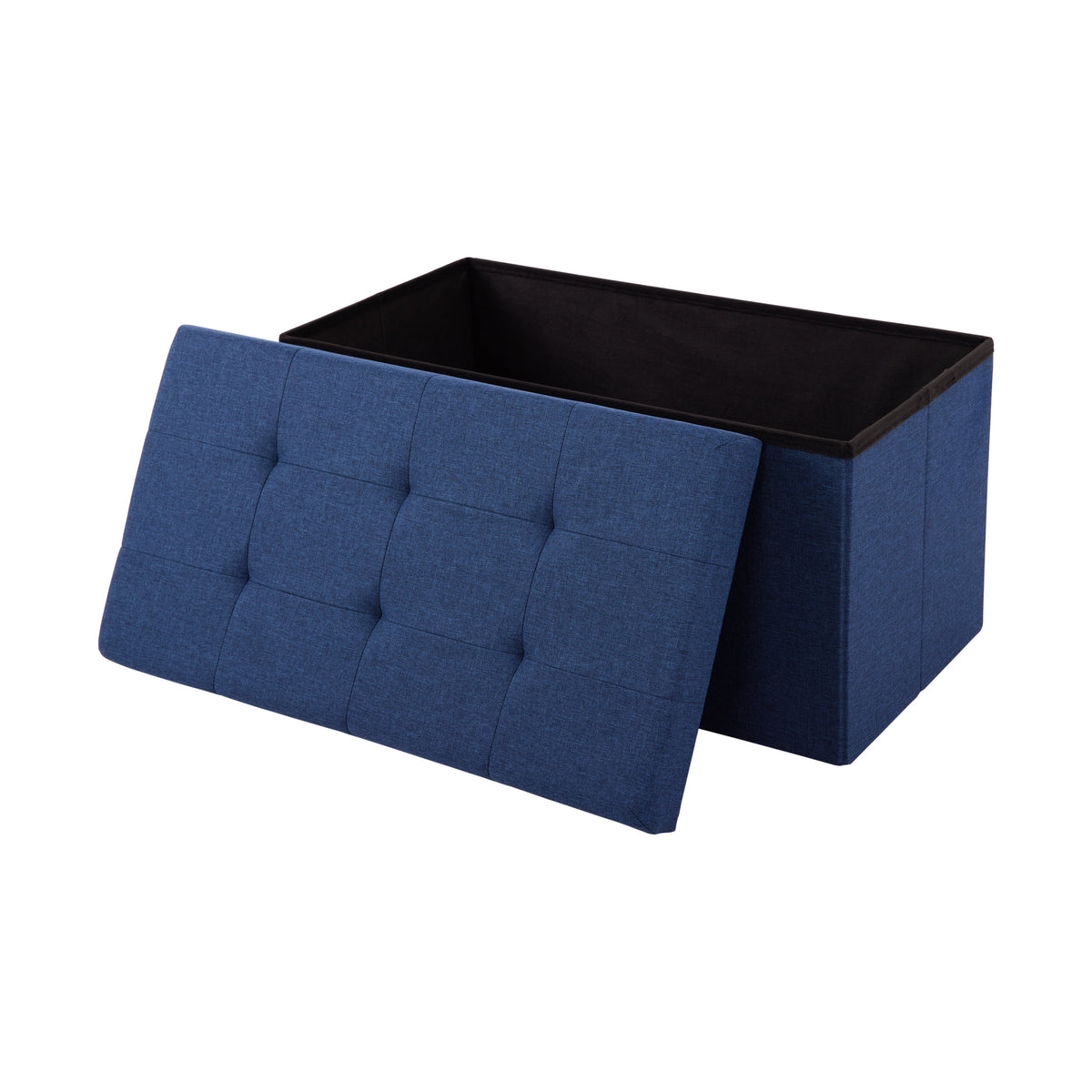 Cushioned Fabric Storage Ottoman Bench R358201