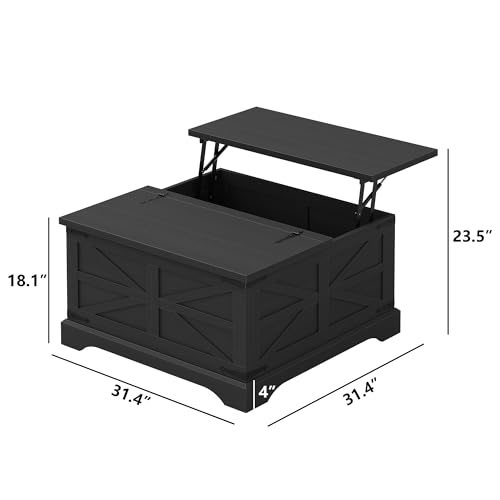 Black Lift Top Wood Coffee Table I537217