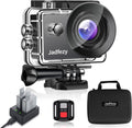 4K 60FPS Action Camera with EIS Anti-Shake, WiFi and Remote Control, 24 MP Sports Cam with Zoom 8X, 2 Batteries and 25 Mounting Accessories U125