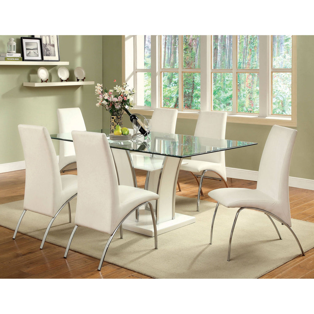 Black Faux Leather Arched Dining Chair (Set of 2) V954313