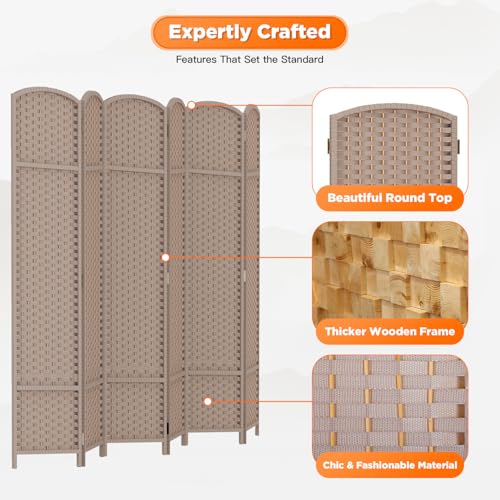 Brown 4 Panel Room Divider S6609