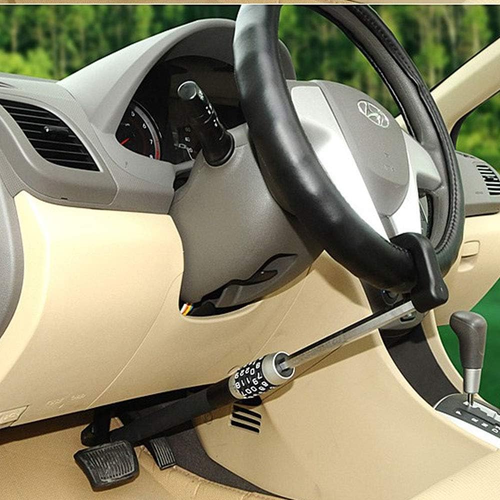 Car Steering Wheel Lock, Adjustable Length Double Hook Universal U6841
