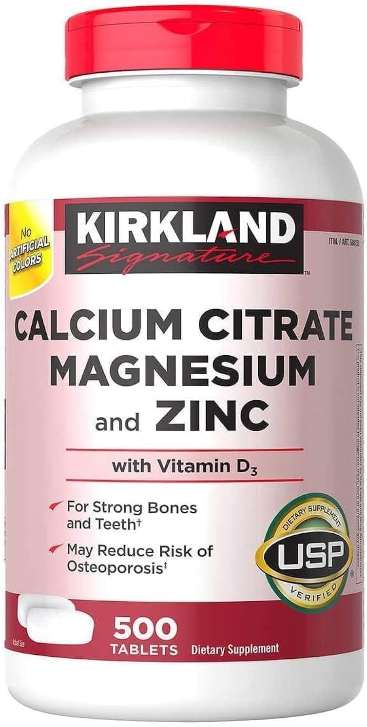 Calcium Citrate Magnesium and Zinc with Vitamin D3, 500 Tablets Y6796