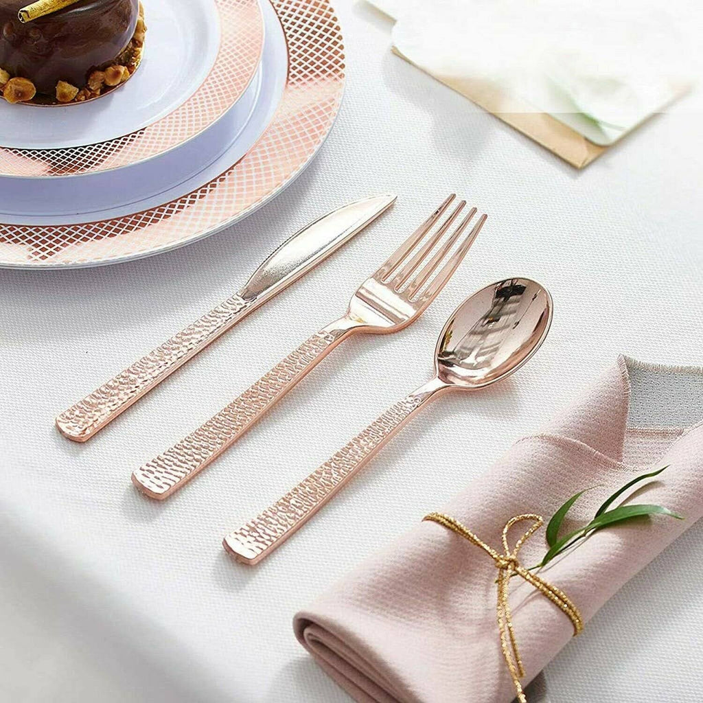 Rose Gold Silverware Disposable Flatware I83795