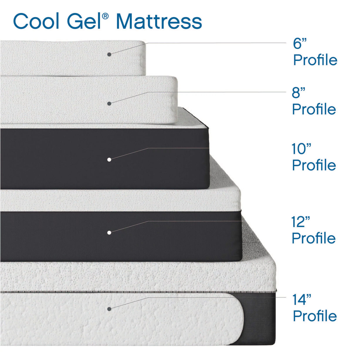 Queen Gel Memory Foam Mattress with 2 Pillows Z25915
