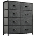 Black 8 Drawer Fabric Dresser G14529