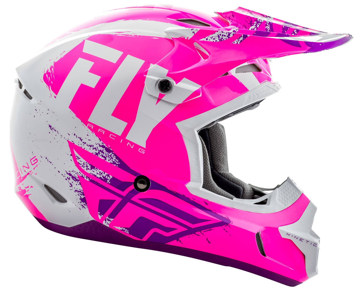 Neon Pink/White/Purple Helmet J836