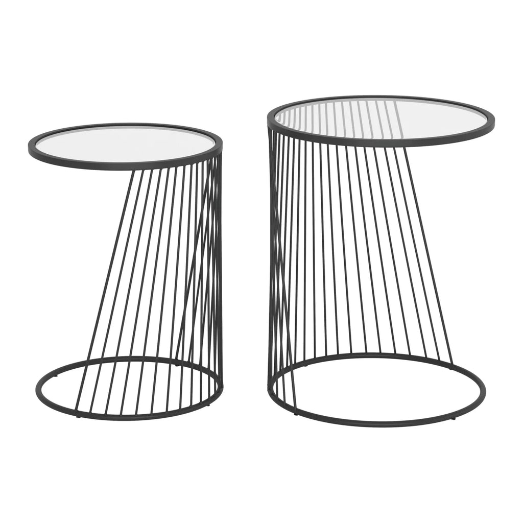 Black Nesting Table Set E45836