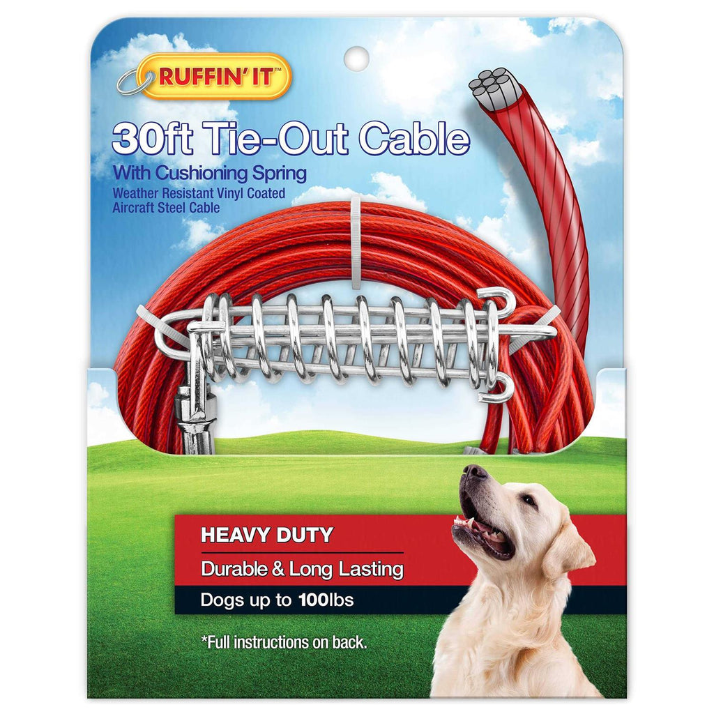Cable Tie-Out with Cushioning Spring Heavy-Duty F557