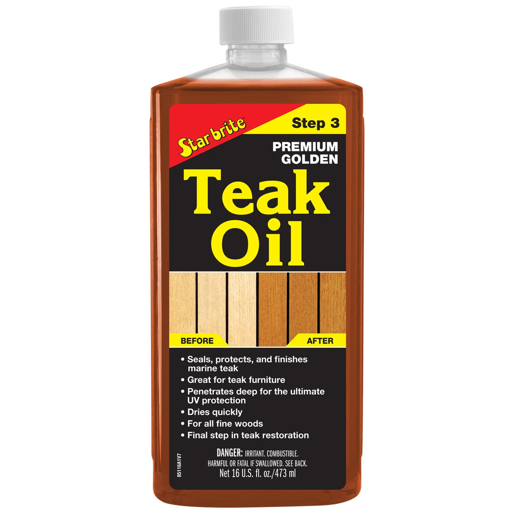 Golden Teak Oil Sealer Preserver Finish 16 OZ T3780