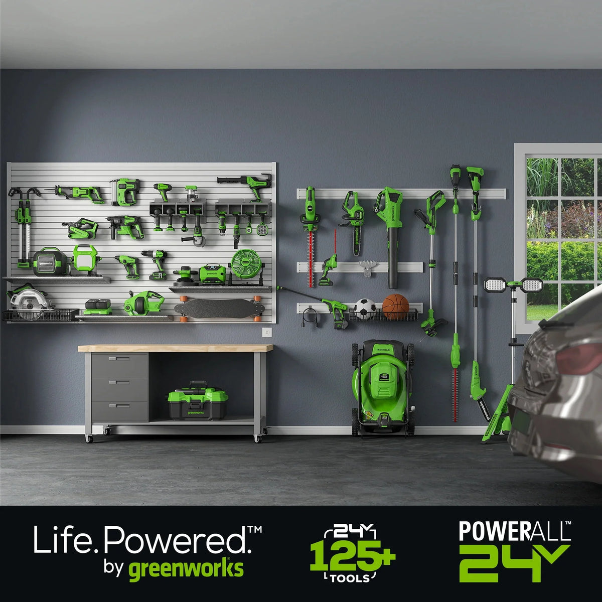 19 Brushless Push Lawn Mower with Batteries and Charger I477867