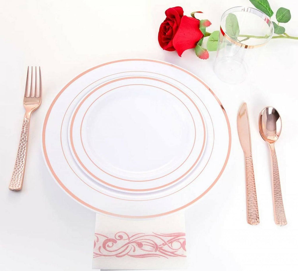 Rose Gold Silverware Disposable Flatware I83795