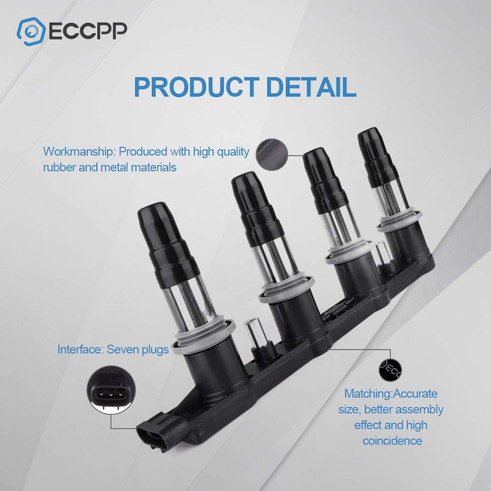 Ignition Coil Pack of 2 for Chevy Aveo Cruze Sonic Pontiac G3 L4 1.6L 1.8L V3699
