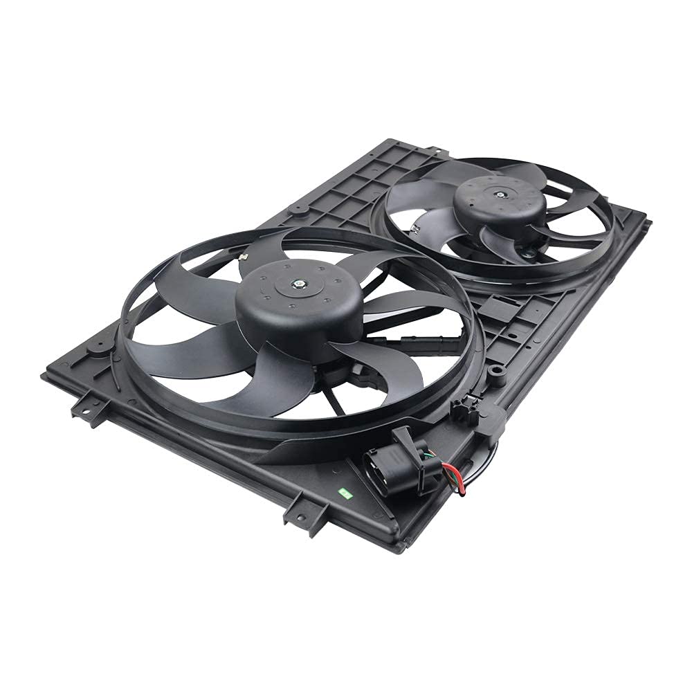 Engine Radiator Dual Cooling Fan Motor Assembly Replacement P65351