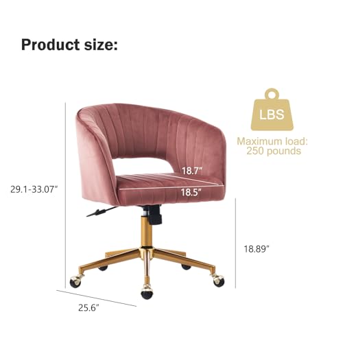 Velvet Ergonomic Upholstered Desk Chair D81119