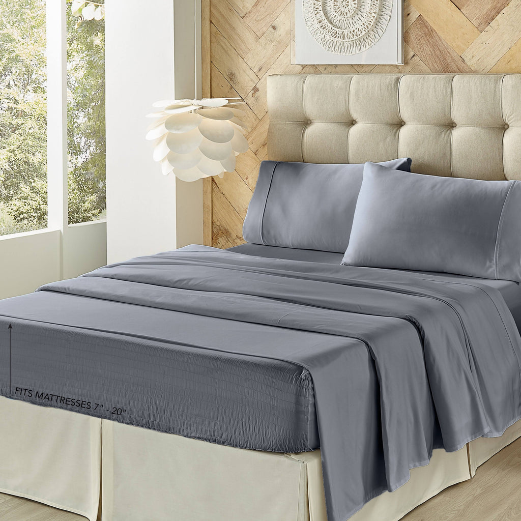 500 Thread Count 4 Piece Bed Sheet Set - Sage - California King A559129