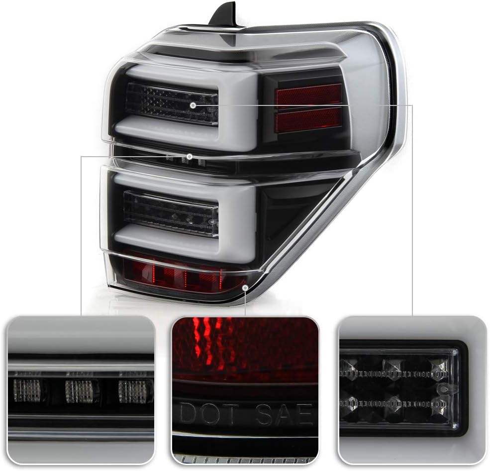 Black Housing Full LED Tube Tail Lights Q586