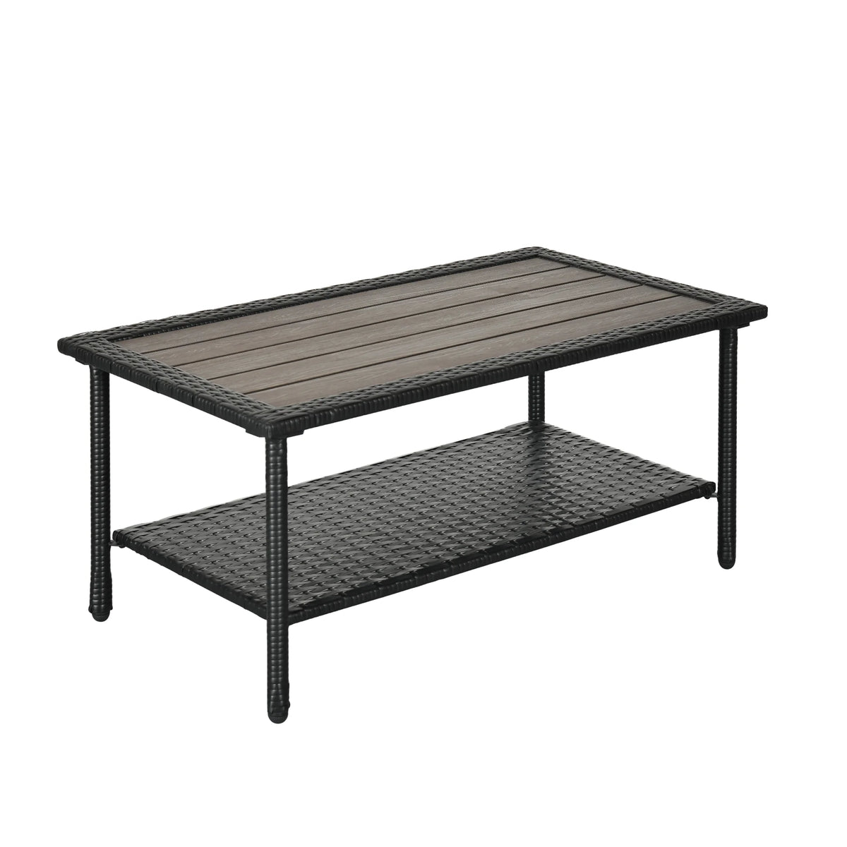 Black Wicker Coffee Table Q852757