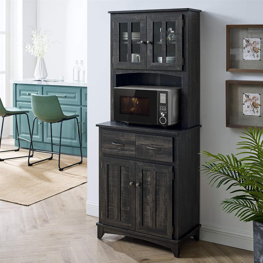 Microwave Storage Stand with Double Door Cabinets S374730