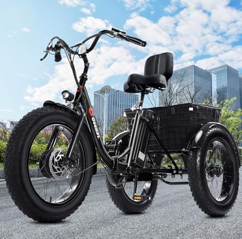 Black 20" x 4.0 Fat Tire Electric Tricycle I51461