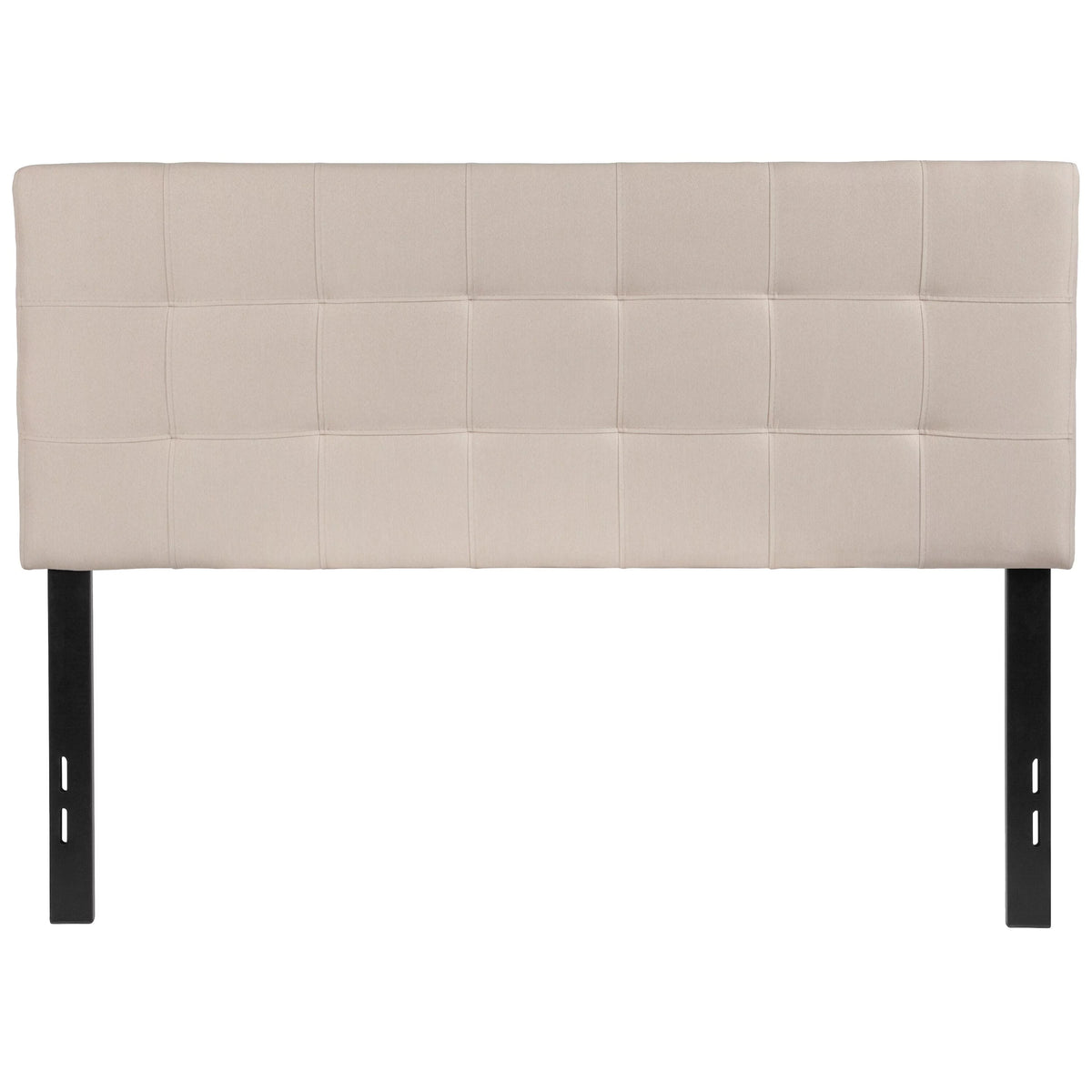 Beige Fabric Upholstered Full Size Headboard D10849